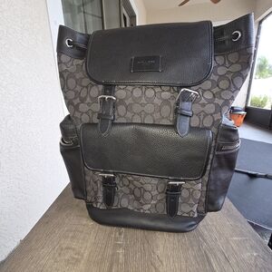 Coach Black and Gray Men's Backpack